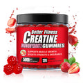 Creatine Monohydrate Gummies, 120 Count, 30 Servings, Strength Support & Muscle Recovery Supplement for Men and Women, Vegan, Sugar Free - Strawberry