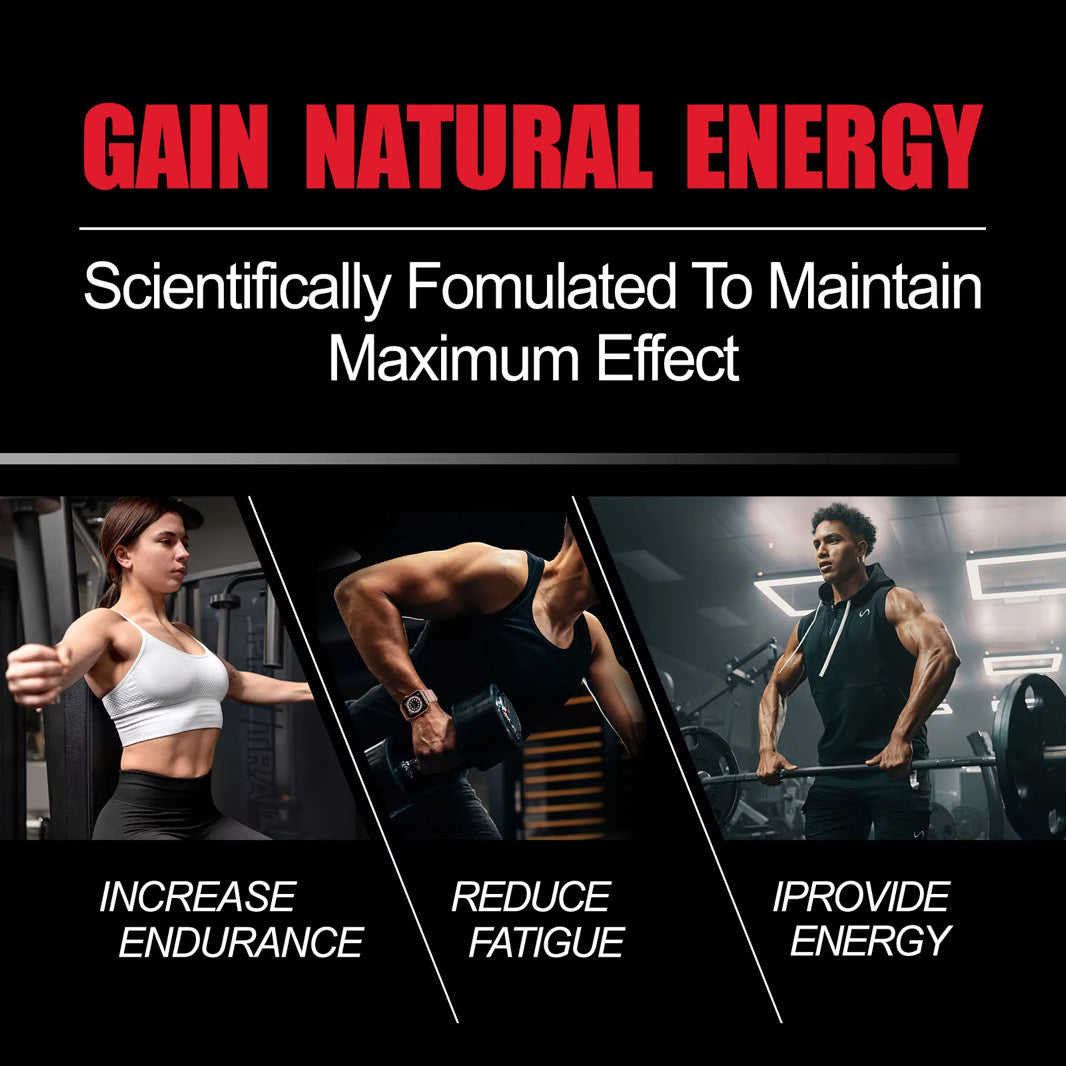 BetterFitness Pure Himalayan Shilajit Capsules - Sea Moss Ashwagandha Tongkat Ali Non-GMO Energy Boost 60ct